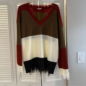 Women’s GeeGee Raw Hem Knit Sweater size L
